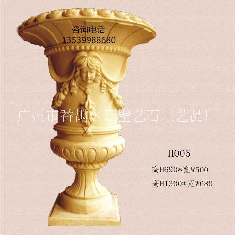 人造石材復(fù)古花缽容器|別墅砂巖花盆|園林景觀(guān)戶(hù)外歐式花缽