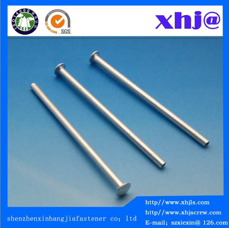 批發(fā)鉚釘,半空心鉚釘，GB873扁圓頭空心鉚釘2.5*52,鋁半空心鉚釘