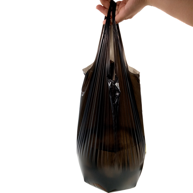 奇正 HL-046 背心式垃圾袋 30只 45*60cm 黑色 帶提手垃圾袋