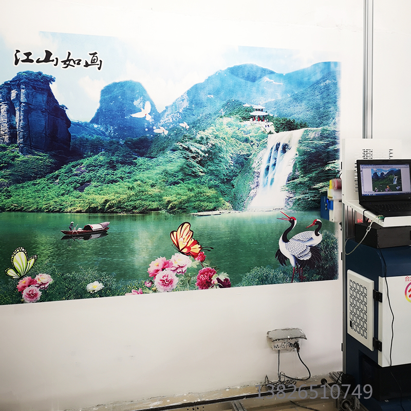 3D墻體彩繪機戶外文化墻智能噴繪立體打印設備