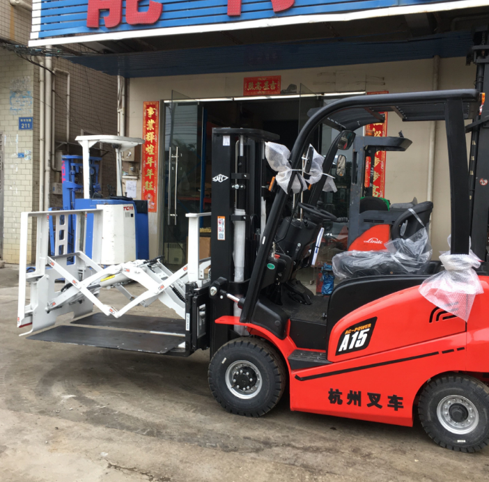 全新杭州1.5噸CPD15-AC3蓄電池叉車配全新快裝型推拉器 叉車租賃