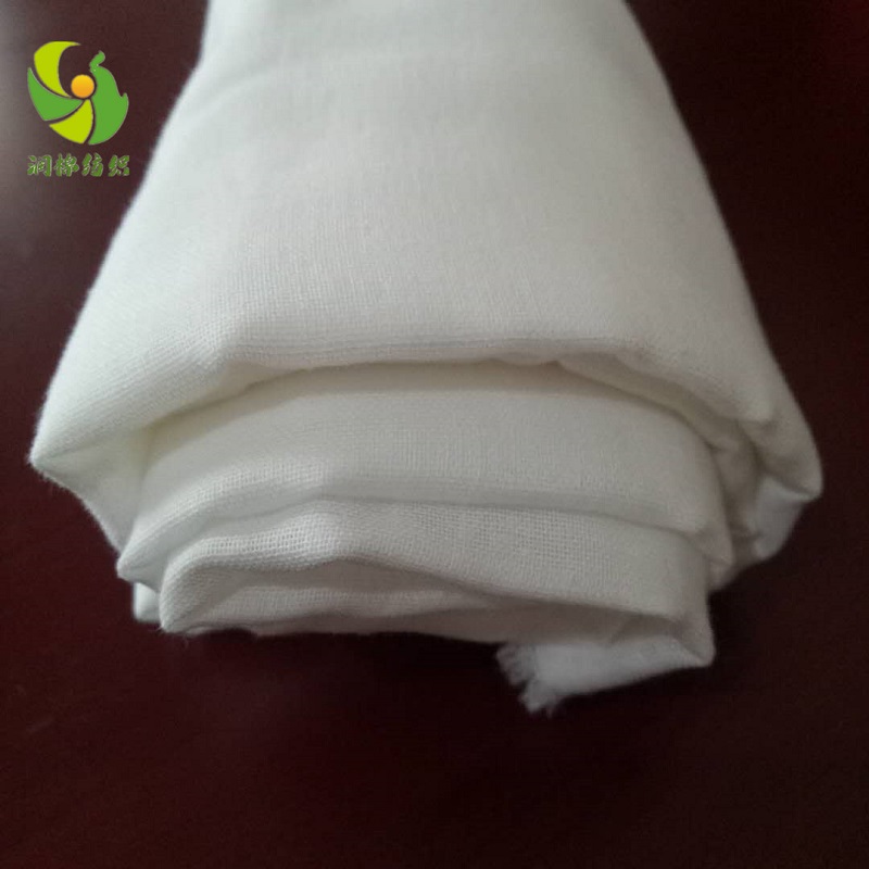 泰安潤棉紡織*廠家直銷漂白高配棉普梳全棉雙層平紋紗布