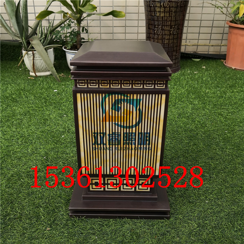 巧克力色復(fù)古風(fēng)柱頭燈戶外防水落地?zé)舴略剖⒅鶡魟e墅門柱燈定制