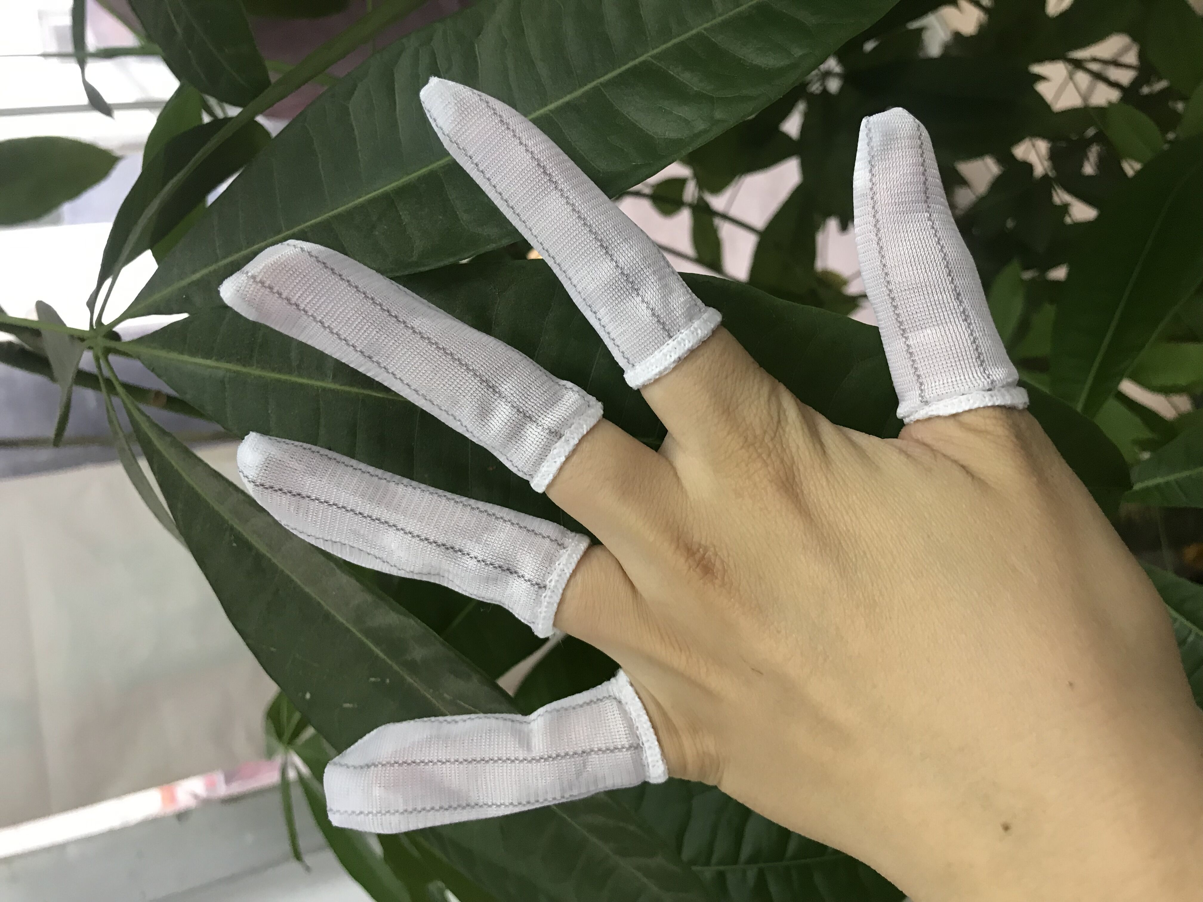 供應(yīng)防靜電指套 棉布作業(yè)布手套指套 廠家直銷車間防 防靜電布手指套 棉布手指