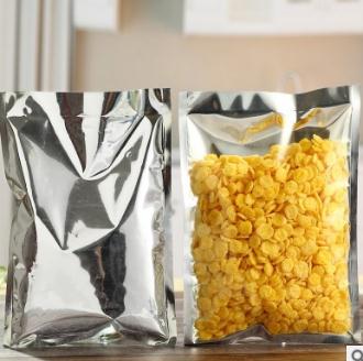 鍍鋁陰陽平口袋三邊封食品包裝袋鋁箔真空袋半透明塑料袋現(xiàn)貨定做 塑料袋批發(fā)