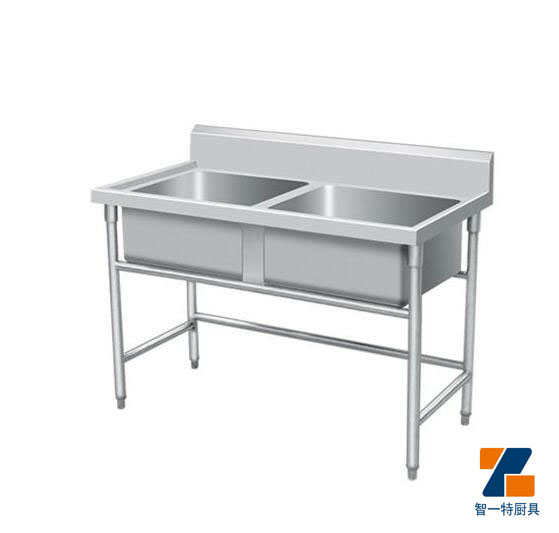 不銹鋼水池商用單眼雙眼三眼水池定做洗碗洗菜飯店*
