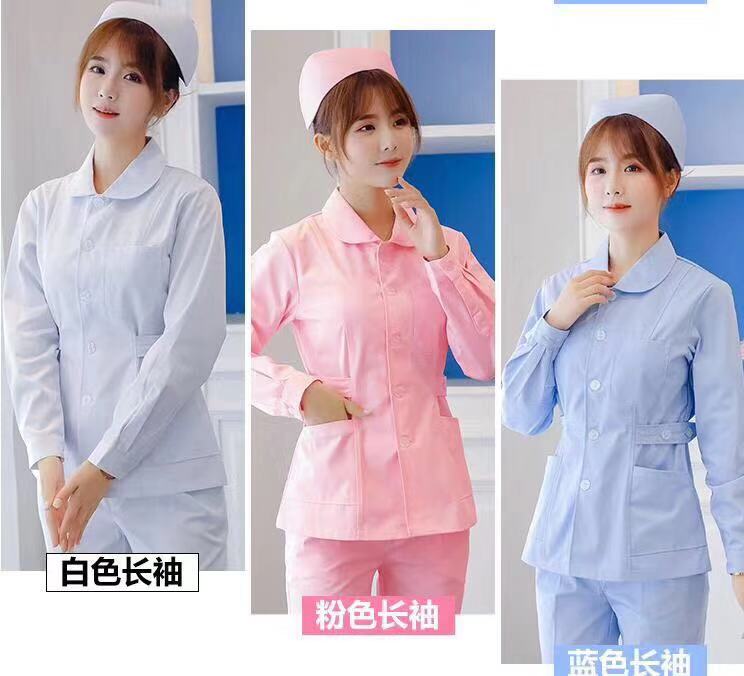 新款醫(yī)用長袖白大褂  冬裝長袖護士服 醫(yī)用服定制