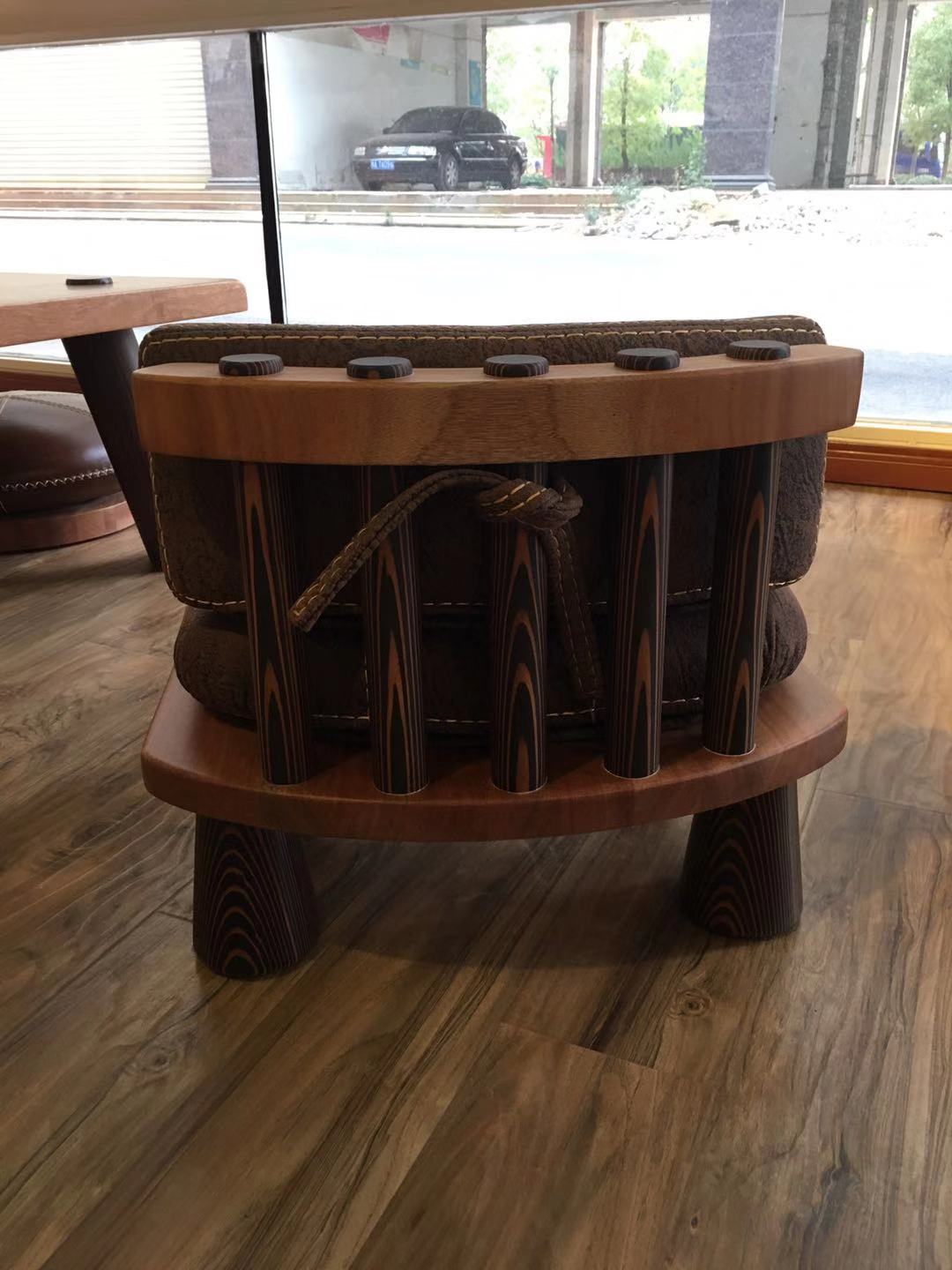 牛仔部落  北歐藝家風(fēng)紅胡桃實(shí)木榻榻米椅  西部牛仔家具定制