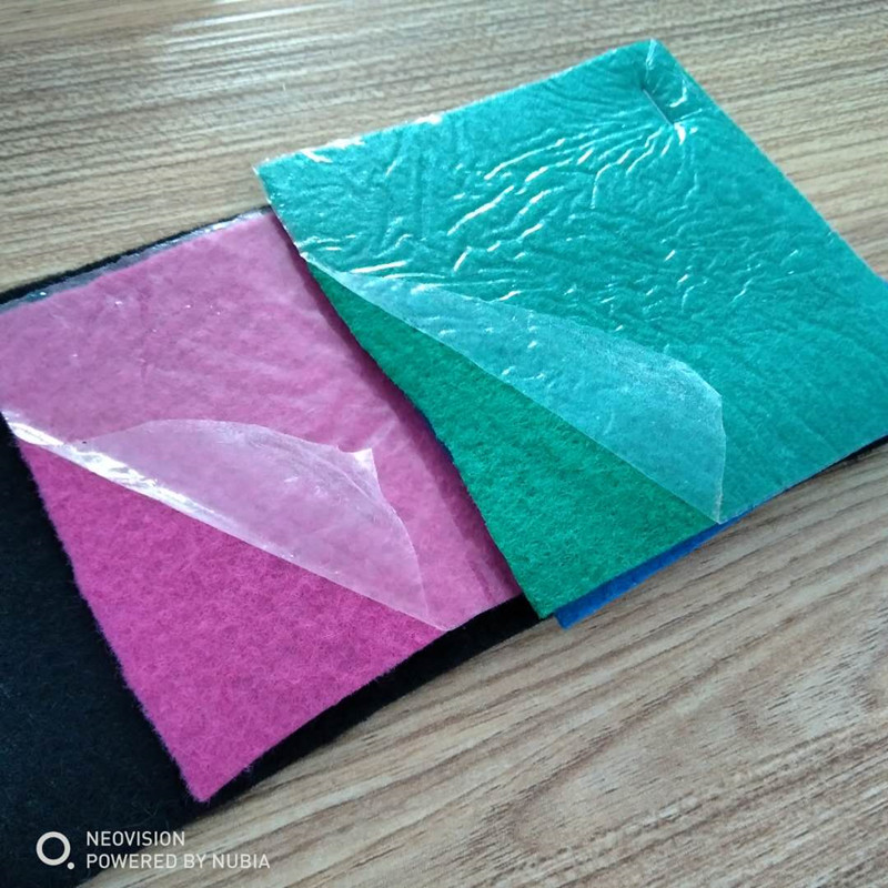 覆膜展覽地毯生產廠家 會展深藍色覆膜展覽地毯不起球無色差平整度好