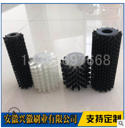 安徽合肥市工業(yè)毛刷輥廠家-小型尼龍刷價(jià)格-批發(fā)除塵空心毛刷輪