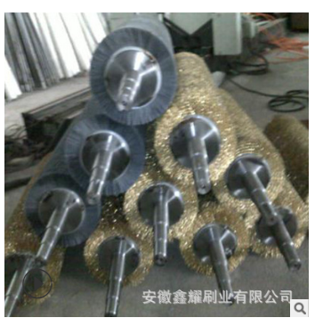 定制鋼絲刷輥-銹鋼絲纏繞輥刷價格-除銹用不銹鋼絲刷價格