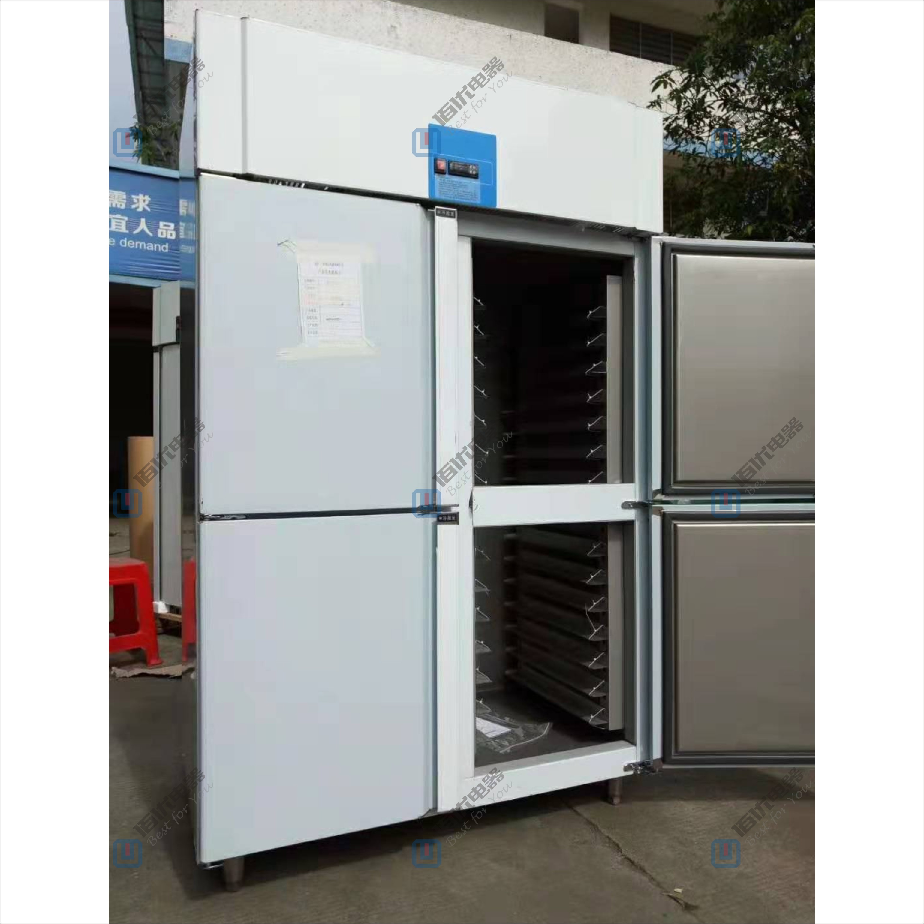 雙門冰箱，商用插盤烤盤柜，商用風(fēng)冷冷凍柜冰柜 商用冰柜 立柜 冷柜 冷柜商用