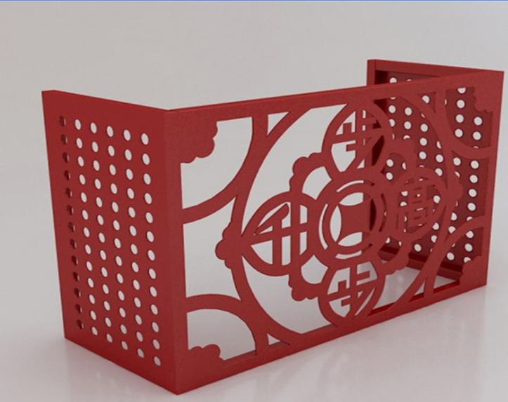 鋁合金空調(diào)罩室外鏤空雕花沖孔百葉折疊鋁合金空調(diào)外機(jī)罩定制