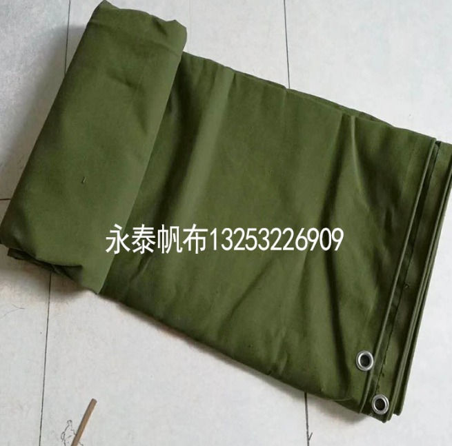 防雨帆布防水篷布軍綠色有機(jī)硅棚布貨場蓋布戶外防曬遮陽布定做