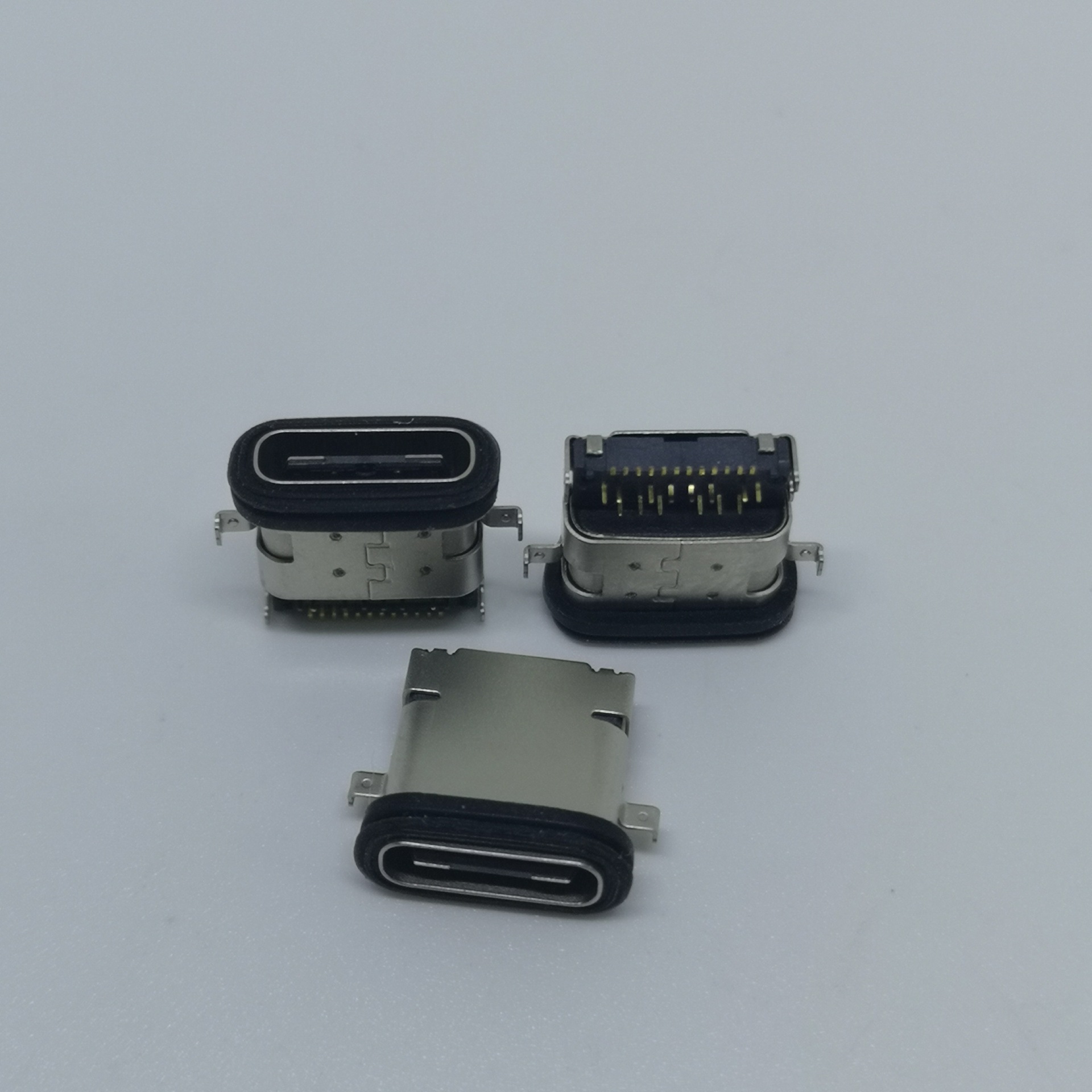 Type-c防水母座24P沉板廠家  Type-c防水母座價格 防水連接器廠家直銷