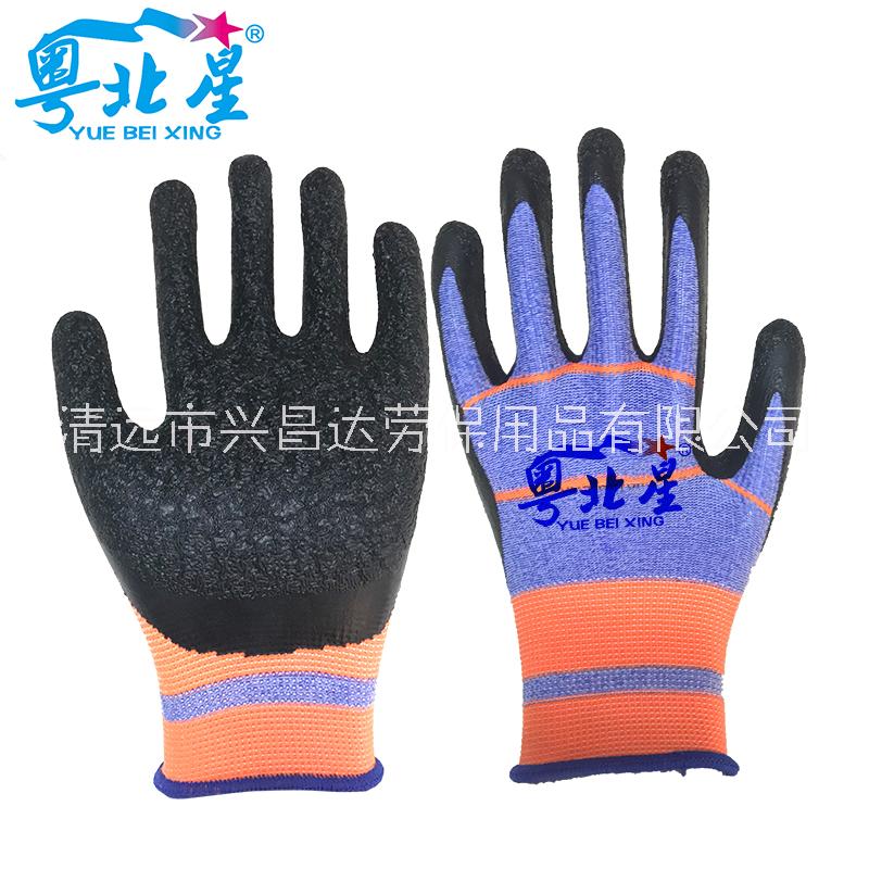 粵北星 工作防護(hù) 止滑耐磨 膠面手套 搬運(yùn)手套 勞保手套 涂膠手套 工地勞保用品 粵北星*勞保手套 粵北星勞保手套