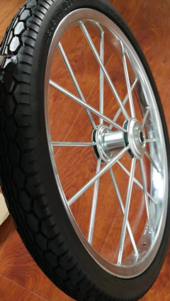 廠家直銷20*2.125實心輪子 加強型輻條手推車輪子 24寸、26寸  20寸鋼圈實心輪