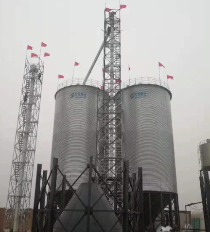 供應(yīng)飼料廠配套500噸玉米筒倉  輸送一體降低成本節(jié)省人工