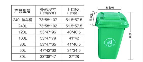 垃圾桶　小區(qū)垃圾桶　掛車塑料垃圾桶