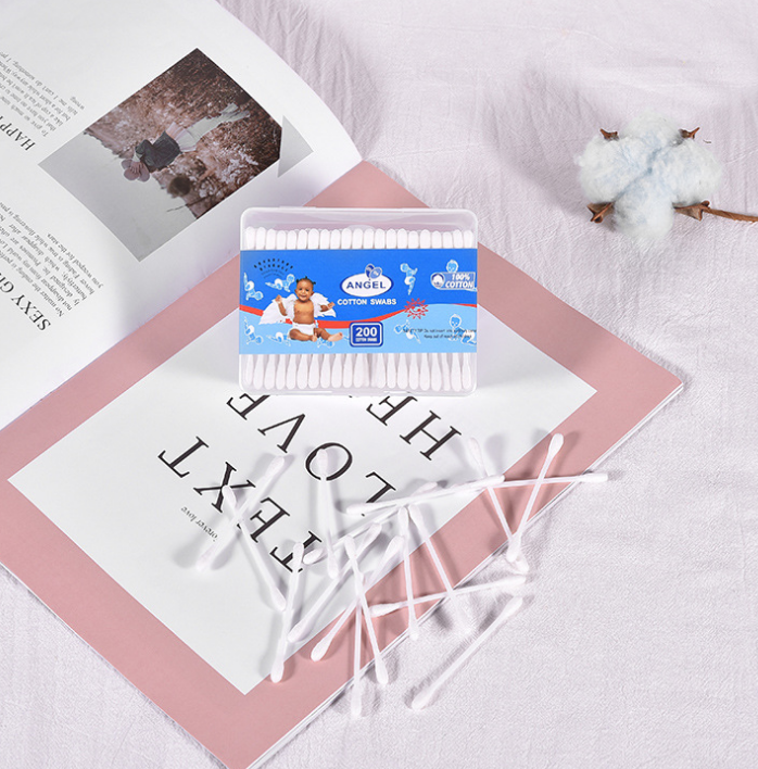 little angel 蕾特安琪爾200支雙頭妝棉簽嬰兒童棉簽5盒