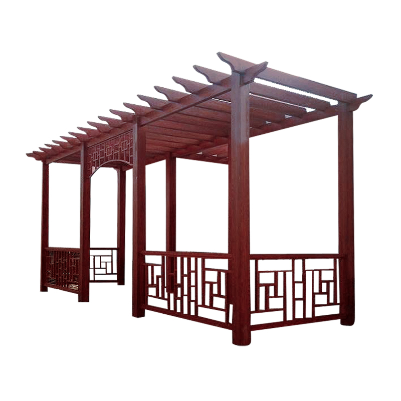 廠家定制鋁合金葡萄架，公園家用防腐木景觀葡萄架
