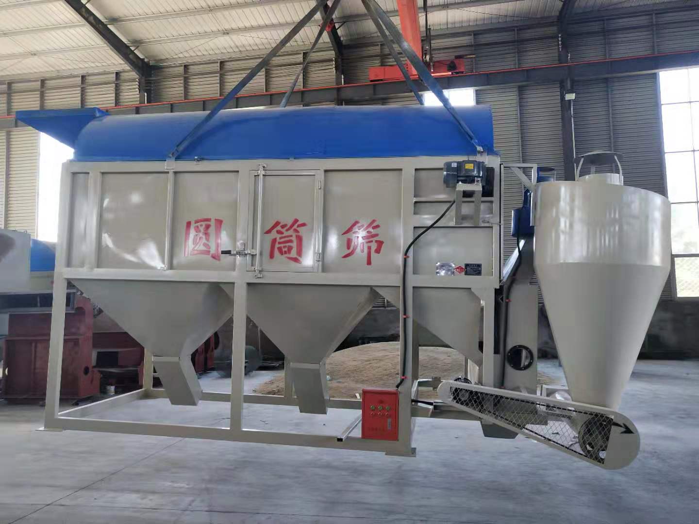 小麥滾筒篩-廠家供應新型無軸式小麥滾筒清理篩