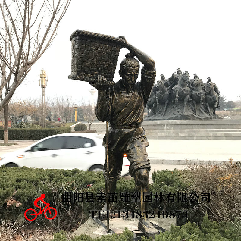 玻璃鋼仿銅農(nóng)耕文化主題雕塑