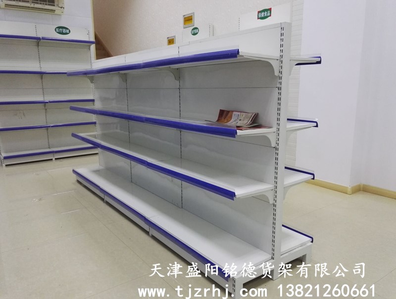 便利店貨架鋼木結(jié)合商超連鎖超市貨架天津貨架