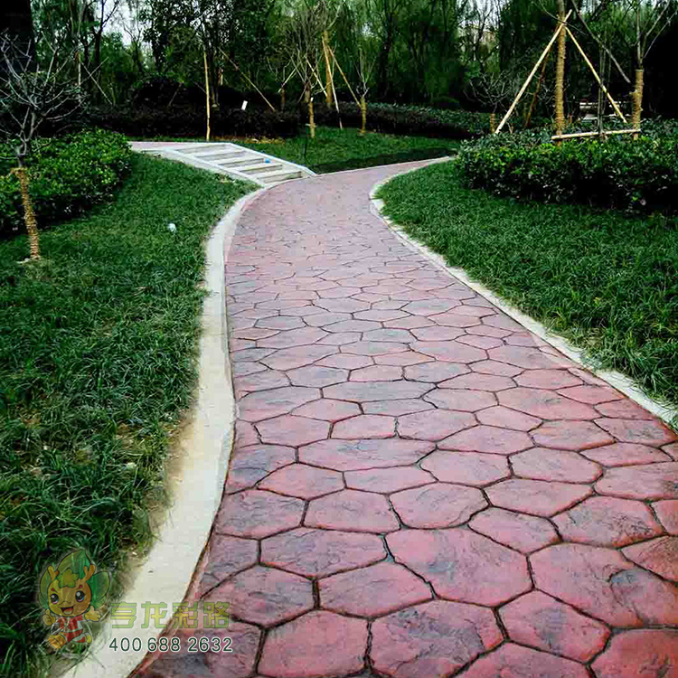 壓模路面圖文案例，聯(lián)系電話，上海亨龍廠家*