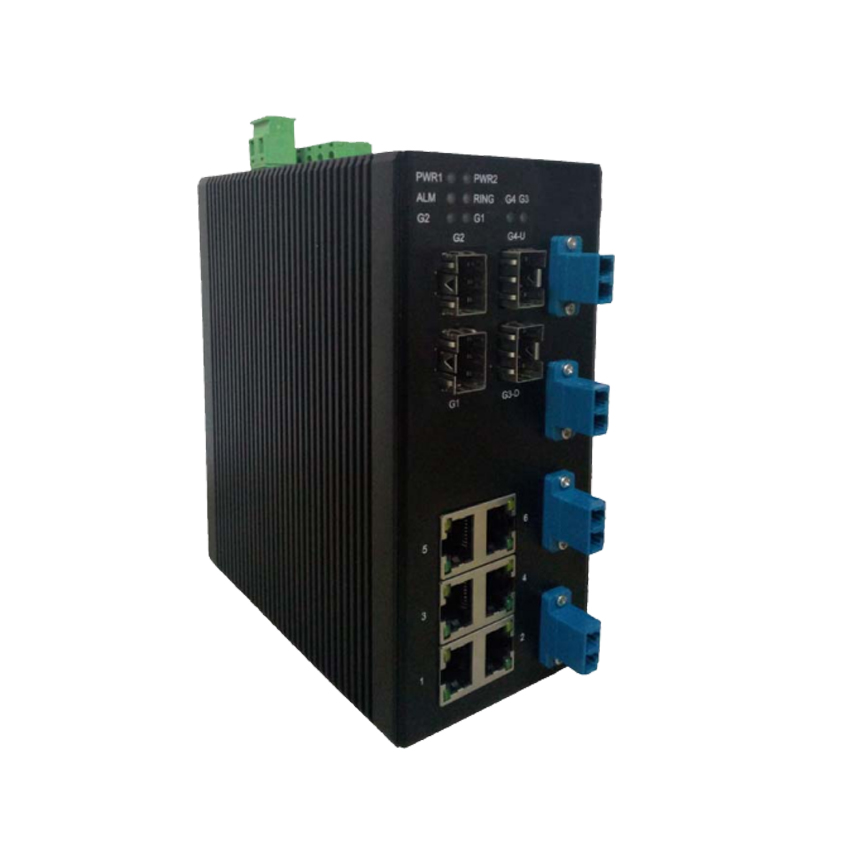 10口千兆網(wǎng)管型 Bypass 工業(yè)以太網(wǎng)交換機(jī)工業(yè)bypass交換機(jī)