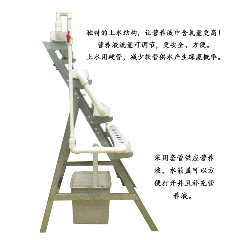 幸運(yùn)買(mǎi)家無(wú)土栽培設(shè)備管道水培蔬菜花卉陽(yáng)臺(tái)立體40棵菜金屬種植架 a架立體種植設(shè)備