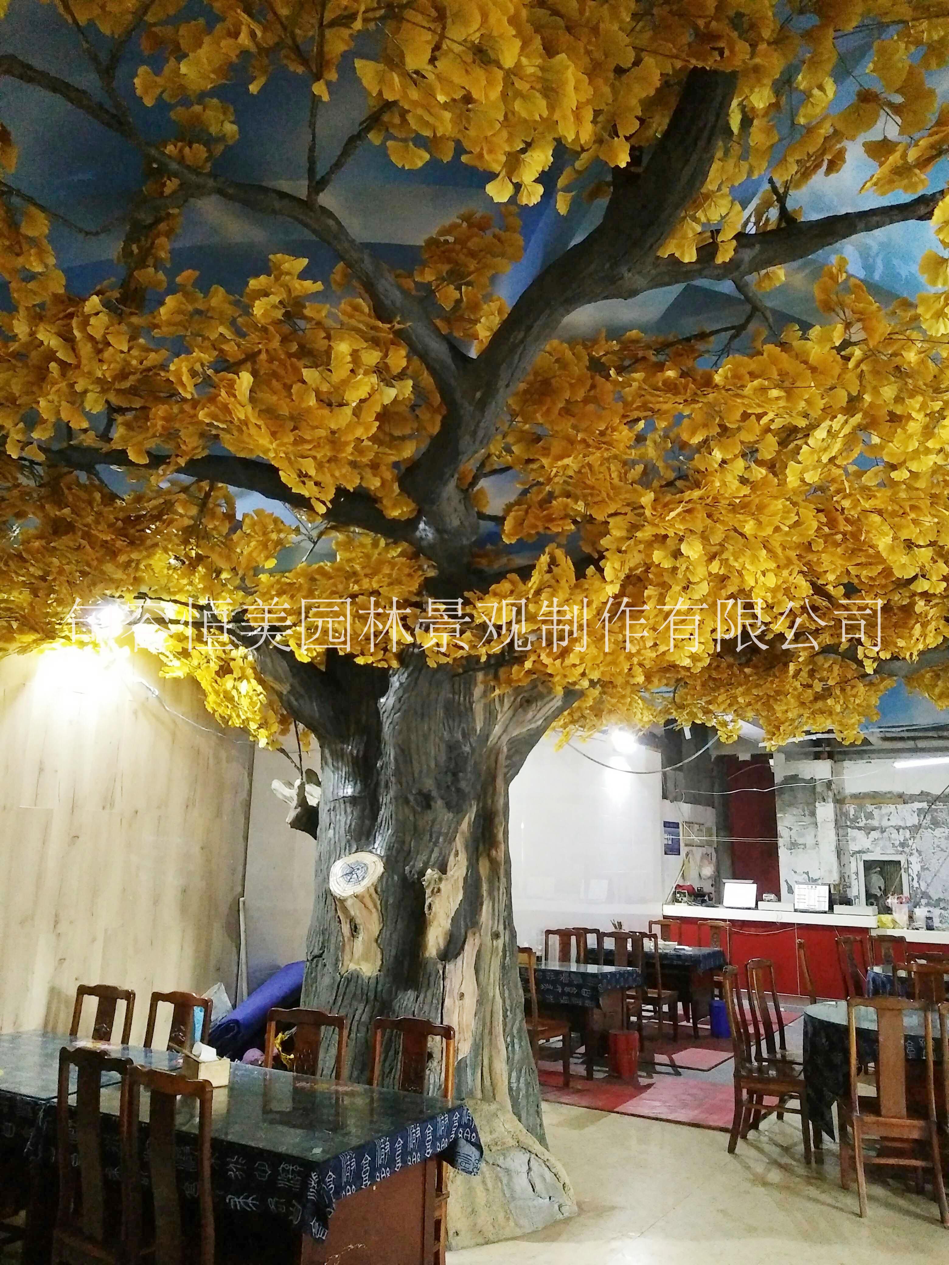 仿真樹、水泥樹的制作，現(xiàn)場(chǎng)施工
