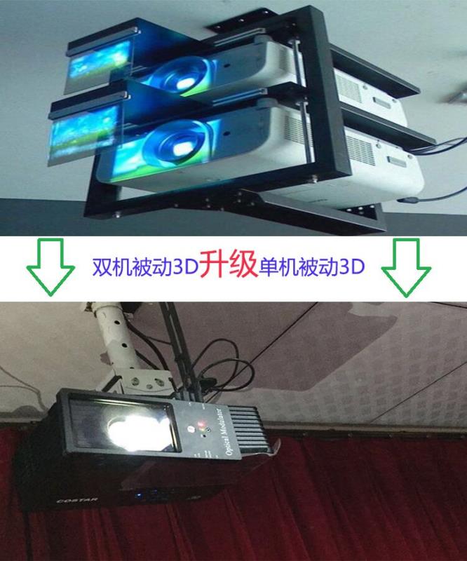 一臺投影機能做單機被動3D嗎  投影3D設備