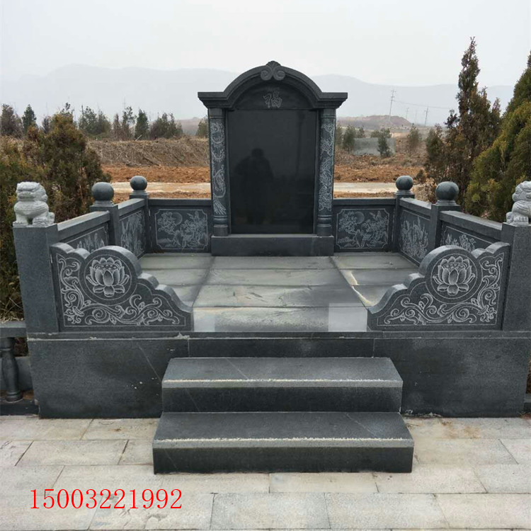 定制中國(guó)黑墓碑，花崗巖墓碑生產(chǎn)廠家