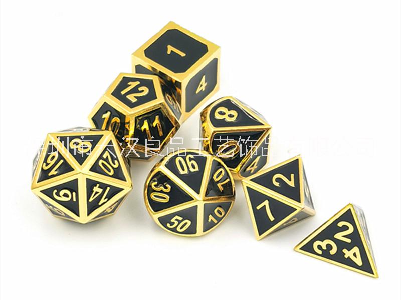 深圳鋅合金金屬*廠家定制桌游DND跑團(tuán)龍與地下城7粒多面套裝* 金屬多面*