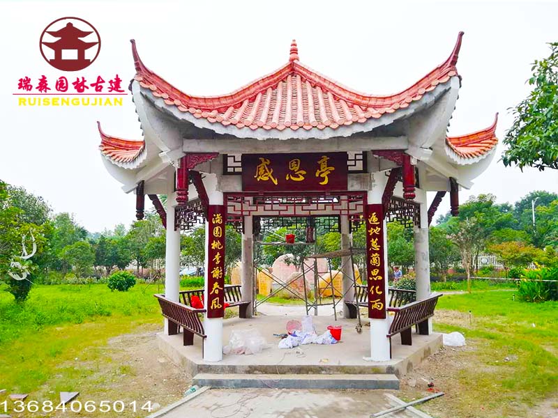 南充亭子廠，小青瓦涼亭廠家