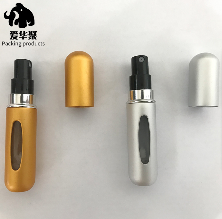 廠家直銷5ml香水樽 便捷式香水瓶 玻璃噴霧瓶 分裝散裝金屬香水管