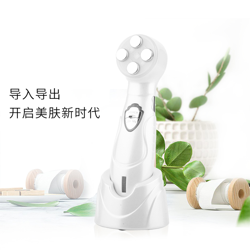 新款美容儀器家用臉部導(dǎo)入儀面部彩光嫩膚按摩儀超聲波震動(dòng)清潔 彩光超聲波美容導(dǎo)入儀