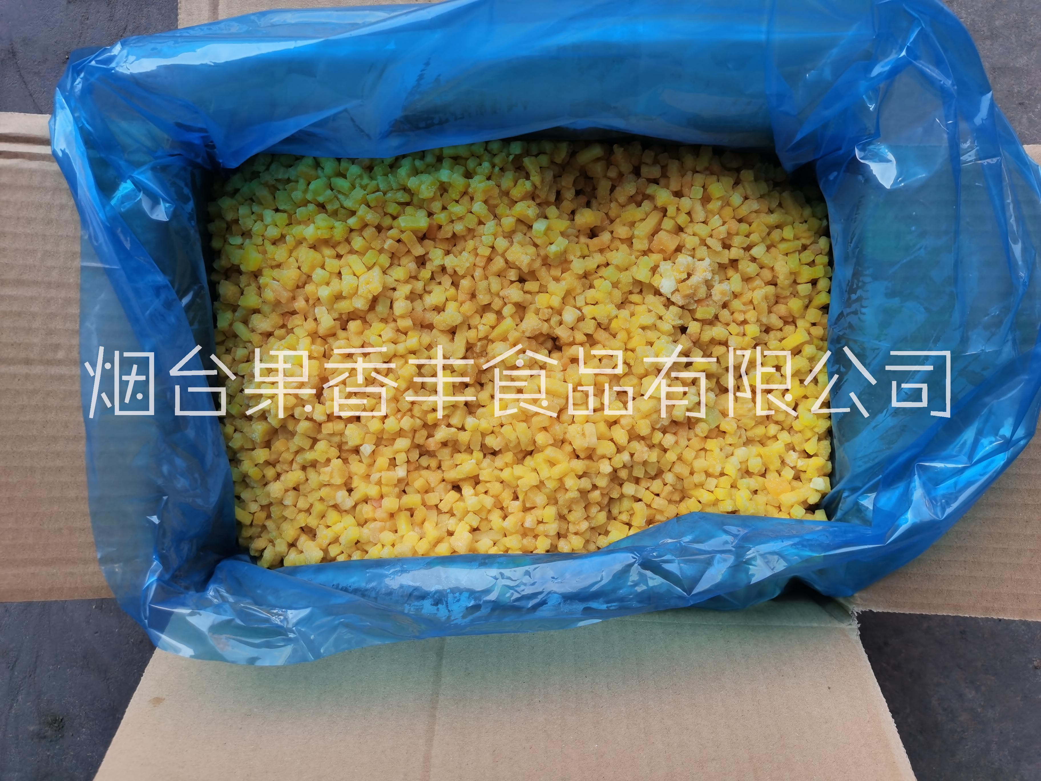 加工批發(fā)冷凍黃桃丁5毫米速凍水果烘焙果肉粒