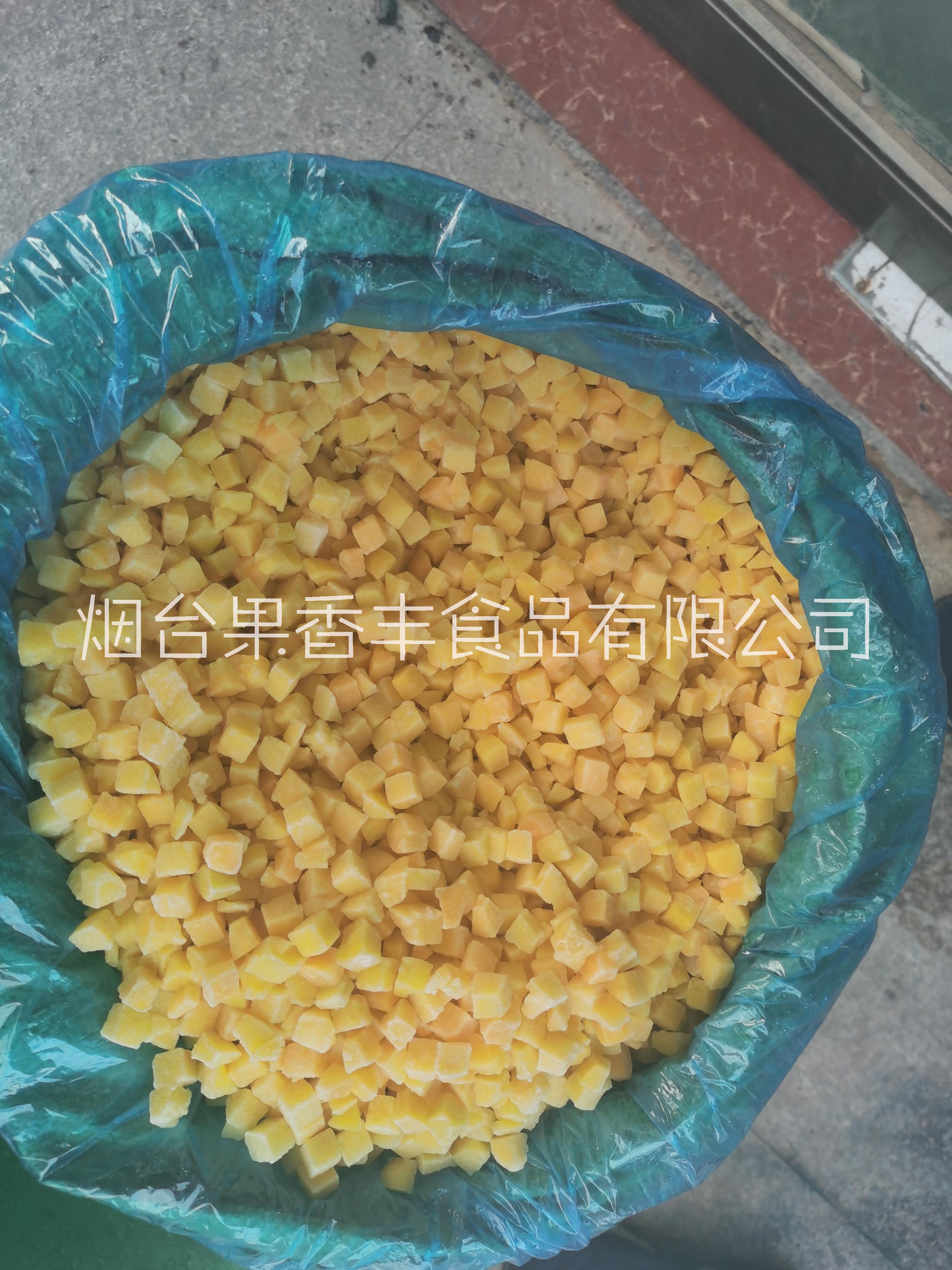 加工批發(fā)冷凍黃桃丁5毫米速凍水果烘焙果肉粒