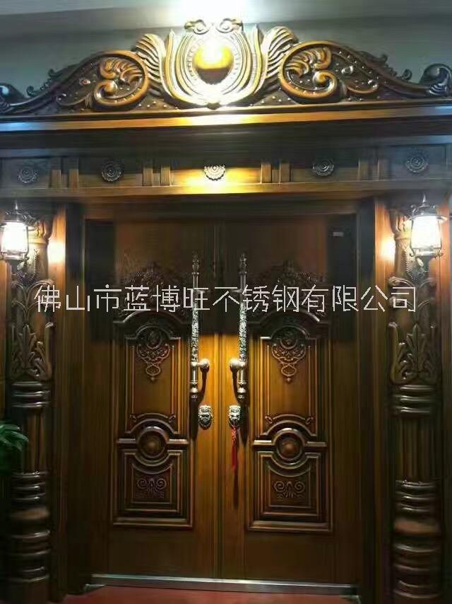 戶外別墅庭院門 銅鋁雕刻庭院大門