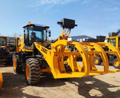 小型抓木機抓草機 輪式小型裝載機鏟車廠家 多功能小型裝載機價格