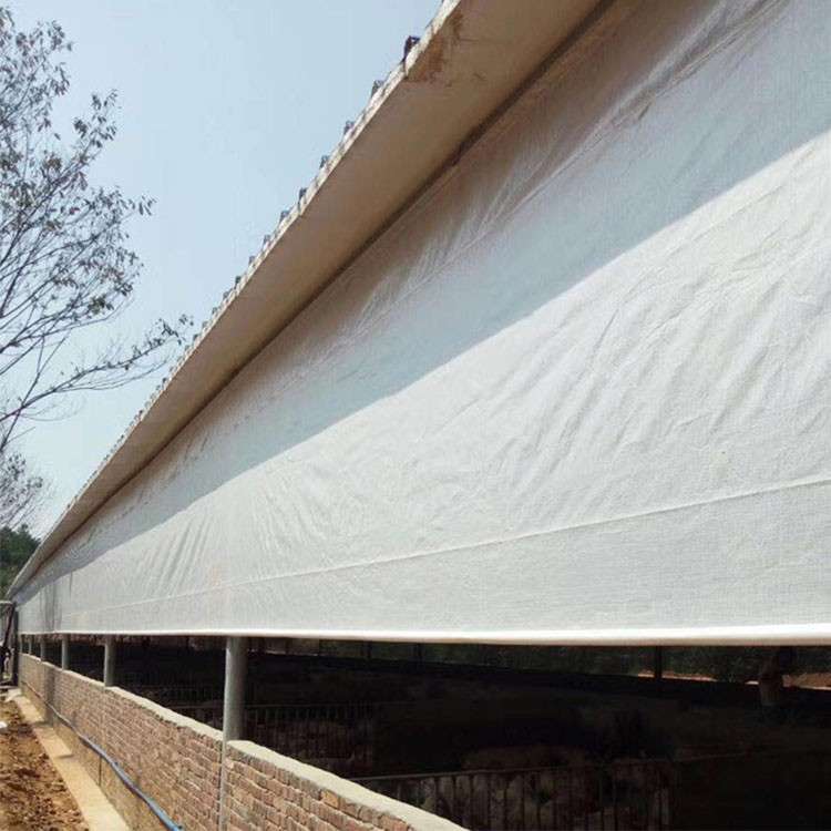 豬場卷簾_篷布在豬場的應用 豬舍養(yǎng)殖場透光保暖卷簾布批發(fā)價格 畜牧養(yǎng)牛場窗簾布
