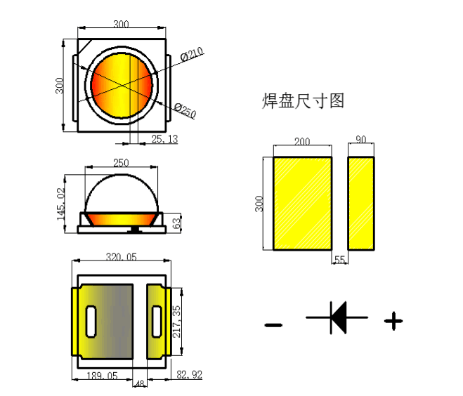 SMD 3030凸面LED燈珠 SMD 3030LED