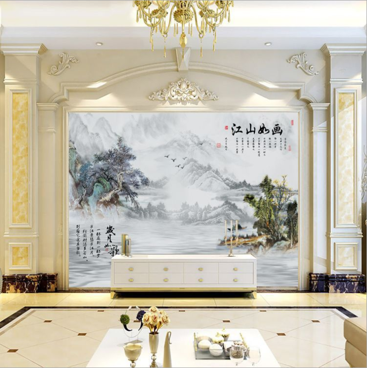 滲墨大板3D電視背景墻@廣東簡(jiǎn)約現(xiàn)代高溫微晶歐式石材羅馬柱影視墻訂做廠家 羅馬柱電視墻-佛山市欣鵬裝飾