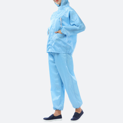防塵連帽上衣分體工作服無塵防靜電套裝男女分體連帽 防靜電分體服