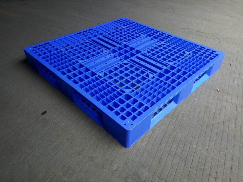 倉(cāng)庫(kù)雙面塑料卡板 物流雙面塑膠托盤(pán)1210、1111出口雙面塑料站板