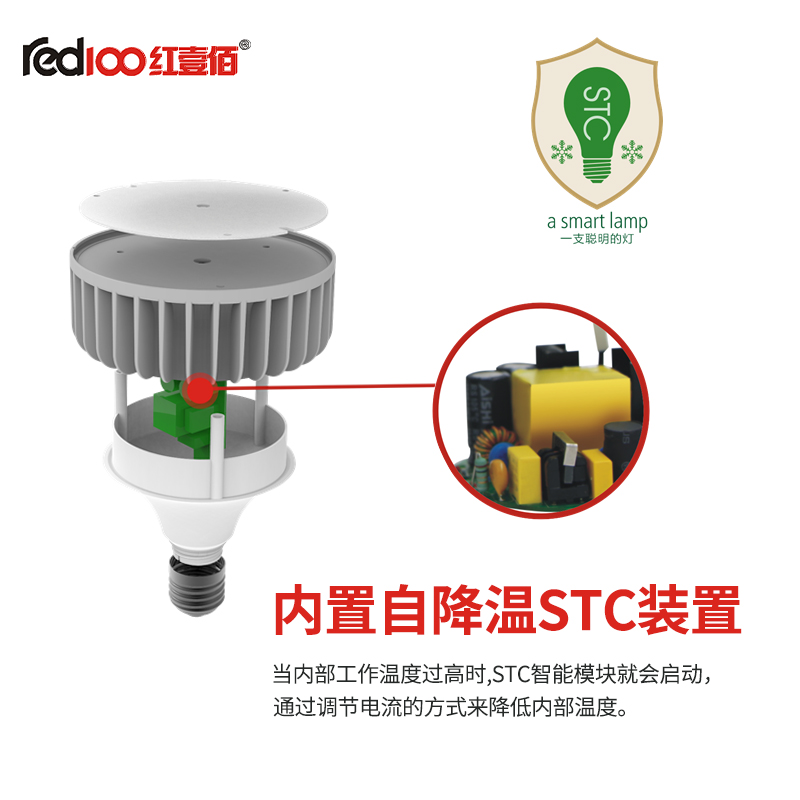 RED100/紅壹佰T1S(T3S)系列LED壓鑄鋁店鋪燈T1S(T3S)-50W-E27 T1S系列LED壓鑄鋁50W
