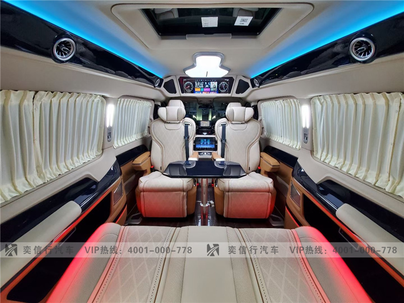 奔馳改裝房車 V級(jí)定制升級(jí) 奔馳改裝工廠直銷 加裝高頂電視機(jī) 按摩座椅 220V電源