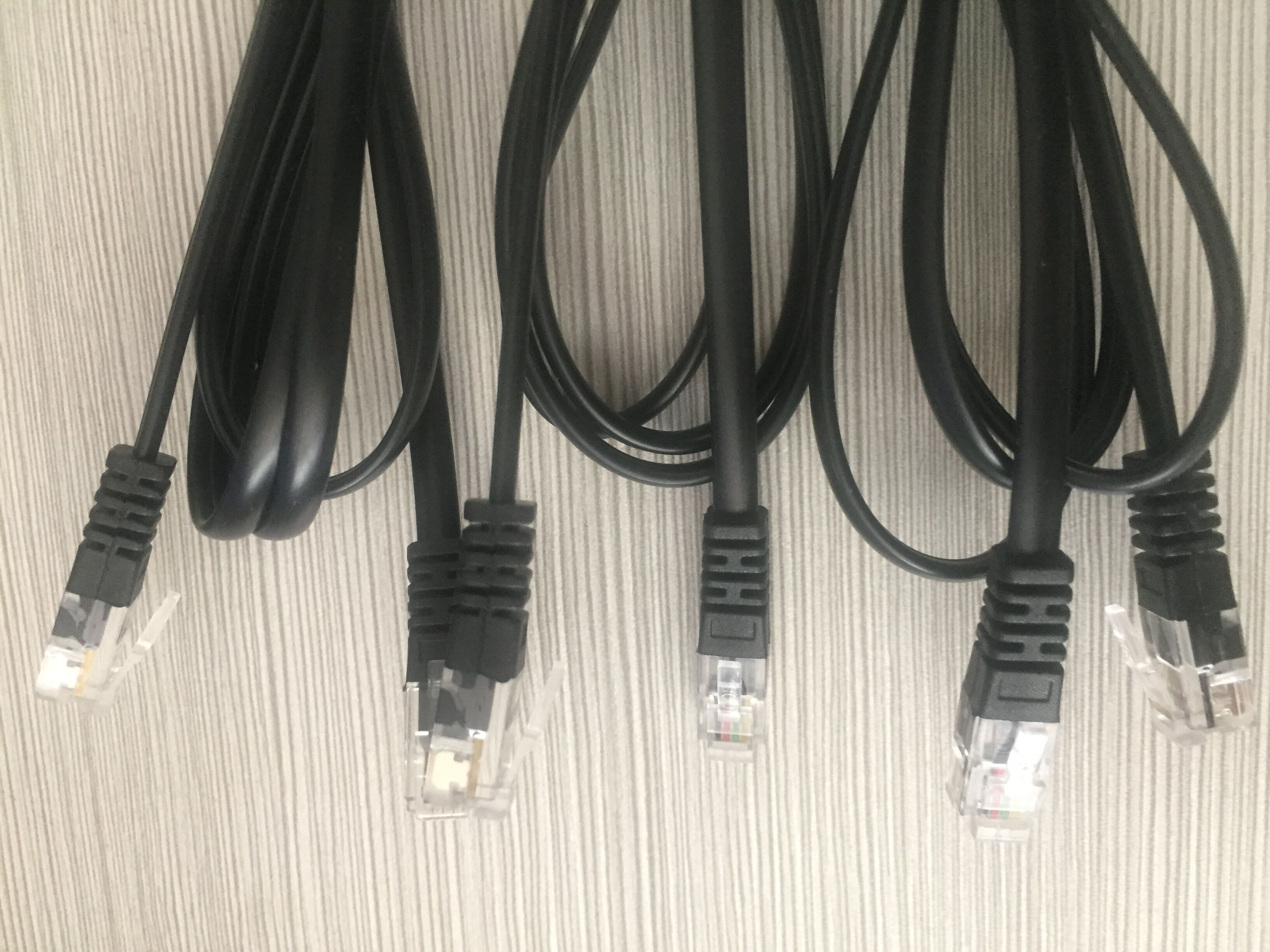 黑色直線水晶頭成型 黑色環(huán)保電話線